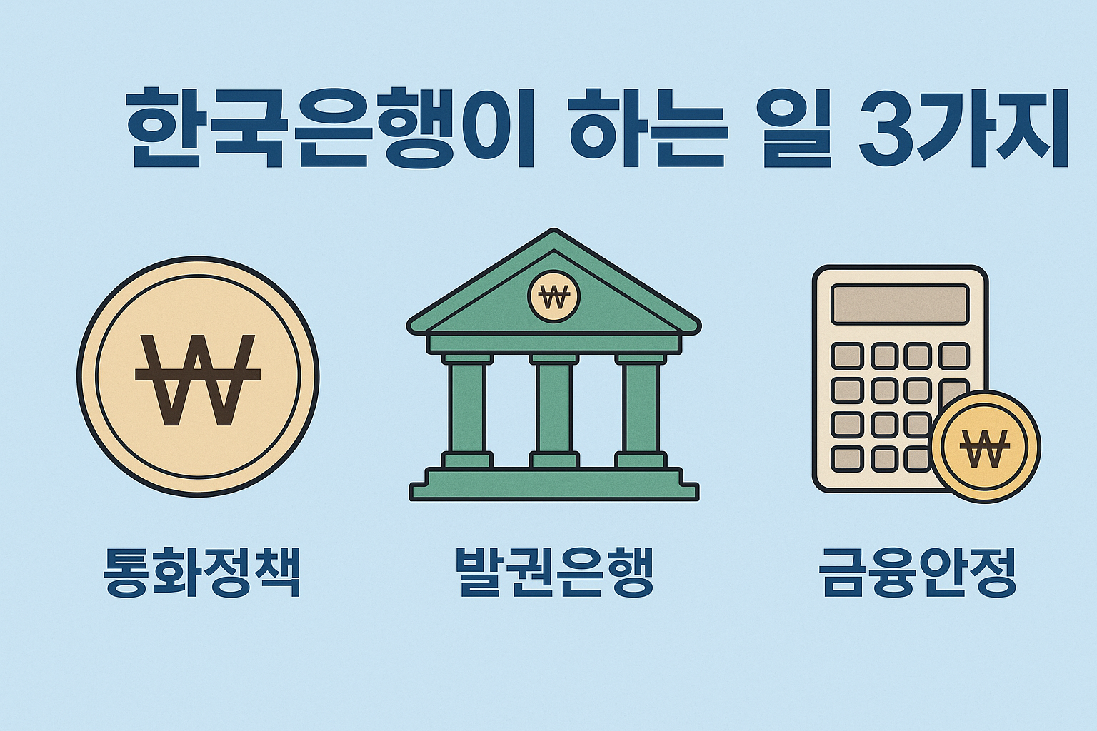 한국은행이 하는 일 3가지:대한민국 경제의 든든한 버팀목